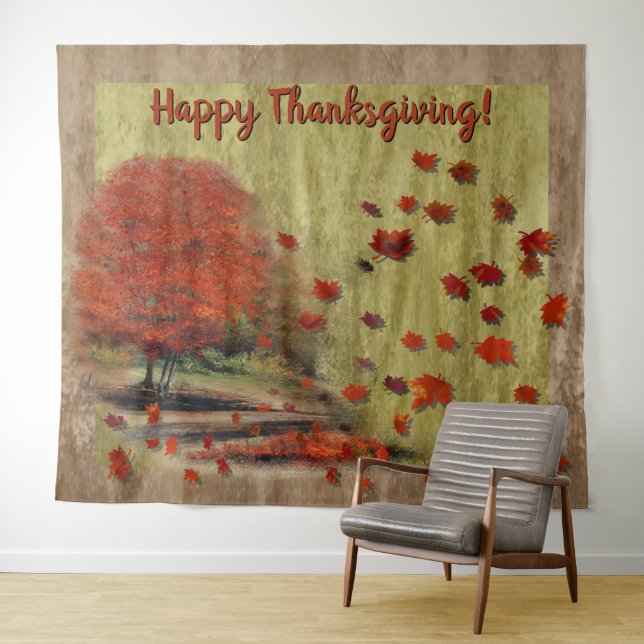Falling Leaves Landscape Tapestry (In Situ (Horizontal))