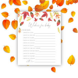 Falling leaves - Party game wishes for baby game