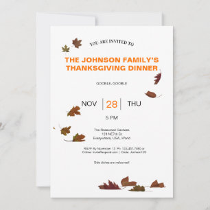 Falling Leaves Party Invitation