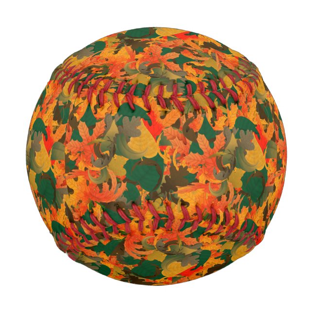 Falling Leaves Pattern for Autumn Baseball (Front)