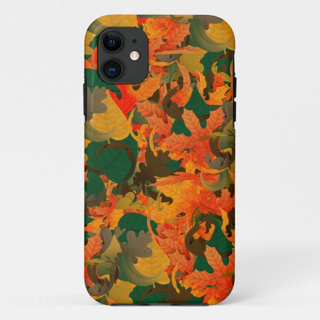 Falling Leaves Pattern for Autumn Case-Mate iPhone Case (Back)