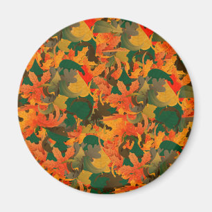 Falling Leaves Pattern for Autumn Magnet