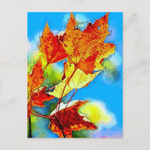 Falling Leaves Postcard