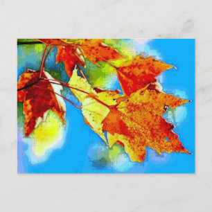 Falling Leaves Postcard