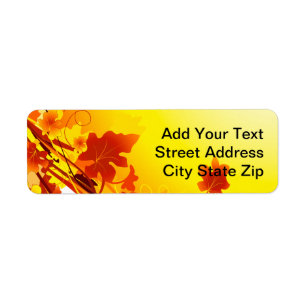 Falling Leaves Return Address Label