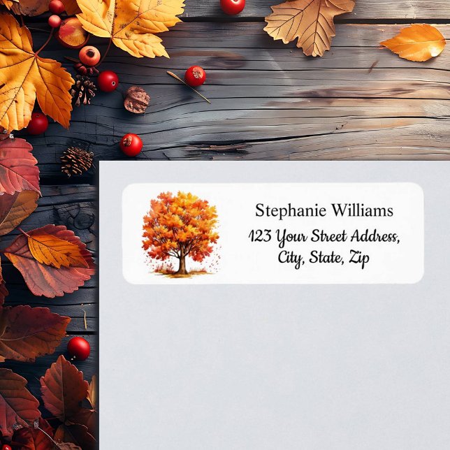 Falling Leaves Return Address Return Address Label (Creator Uploaded)
