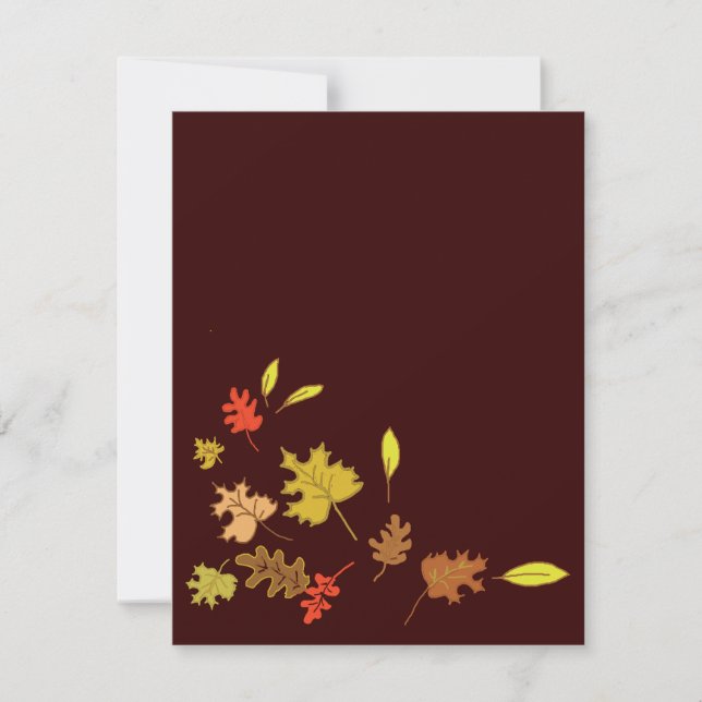 Falling Leaves RSVP Card (Front)