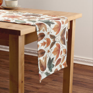 Falling leaves short table runner