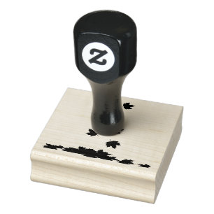 falling leaves vector white background rubber stamp