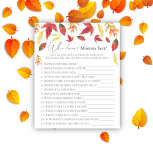 Falling leaves - Who knows mummy best game