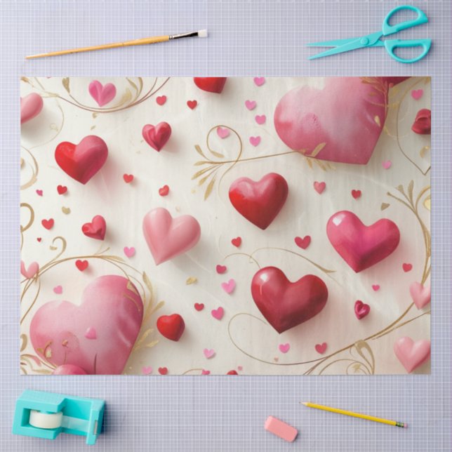 Falling Like Hearts Tissue Paper (Craft)
