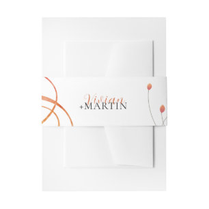 Falling Melody Poetic Wedding Invitation Belly Band