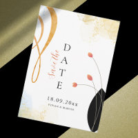 Falling Melody Watercolor Floral Save The Date