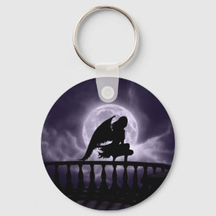 Falling Moon Keychain
