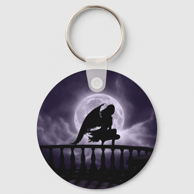 Falling Moon Keychain (Front)