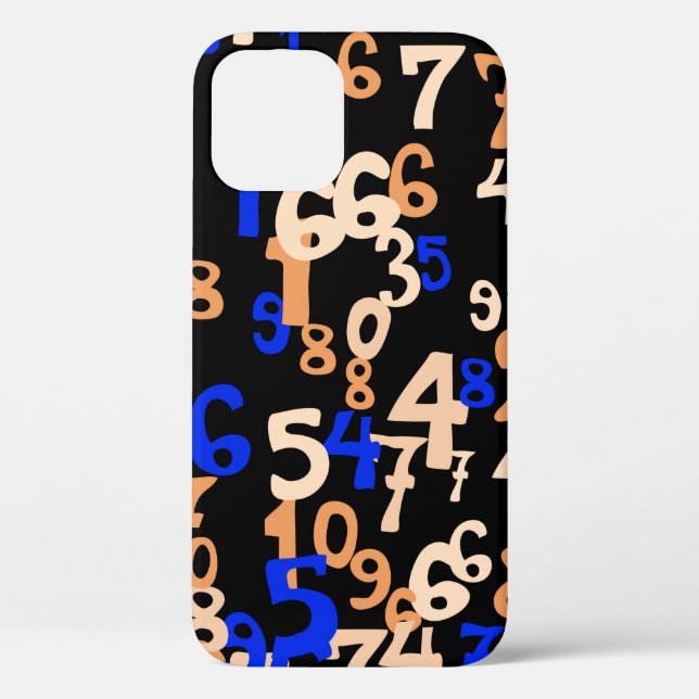 Falling numbers abstract background. Abstract back Case-Mate iPhone Case (Back)