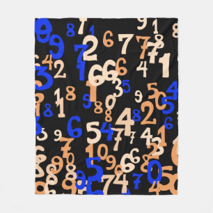 Falling numbers abstract background. Abstract back Fleece Blanket