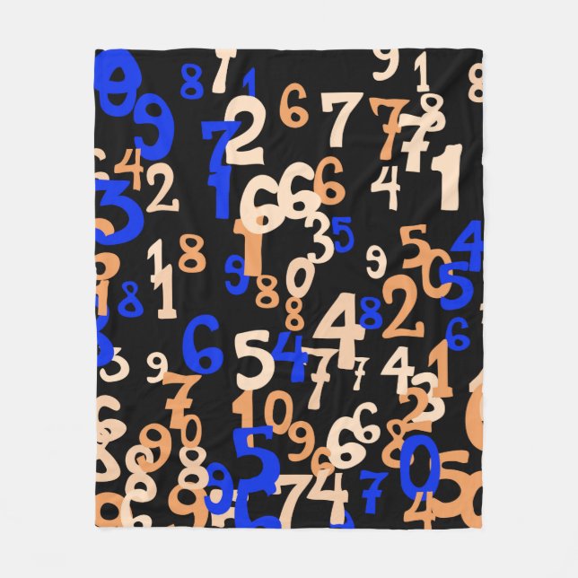Falling numbers abstract background. Abstract back Fleece Blanket (Front)