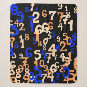 Falling numbers abstract background. Abstract back Sherpa Blanket