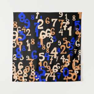 Falling numbers abstract background. Abstract back Tapestry