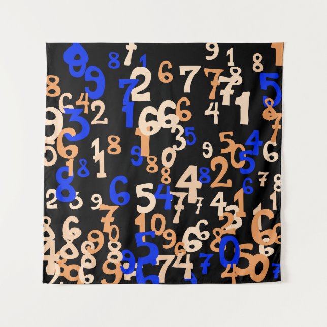 Falling numbers abstract background. Abstract back Tapestry (Front)
