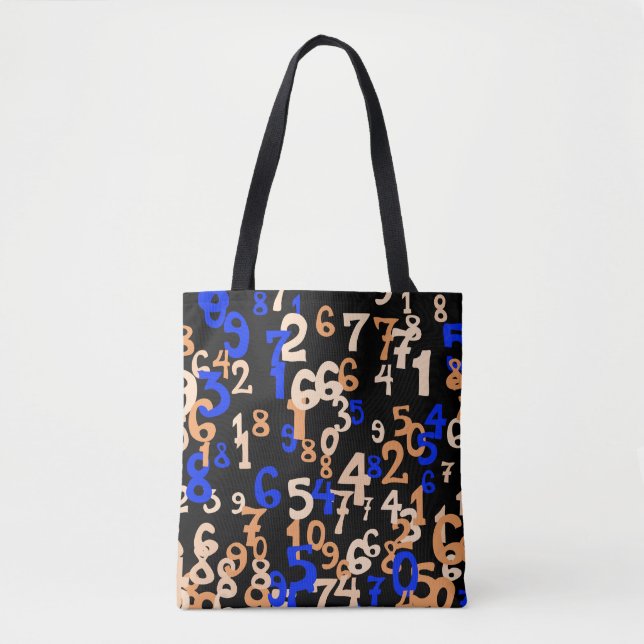 Falling numbers abstract background. Abstract back Tote Bag (Front)