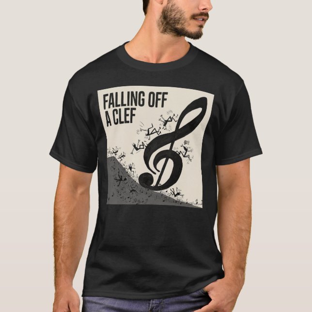 Falling off a Clef T-Shirt (Front)