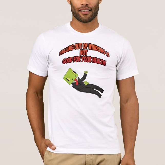 Falling out windows t-shirt GamingGeckos (Front)
