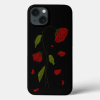 Falling Petals - Aesthetic Dark Gothic Rose Art