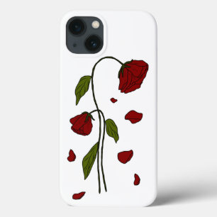 Falling Petals - Aesthetic Dark Gothic Rose Art iPhone 13 Case