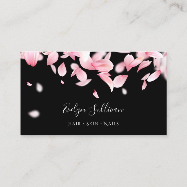 Falling petals business card (Front)