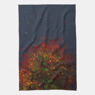 Falling Rainbow Kitchen Towel