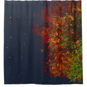 Falling Rainbow Shower Curtain