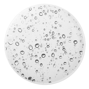 Falling Raindrops Ceramic Knob