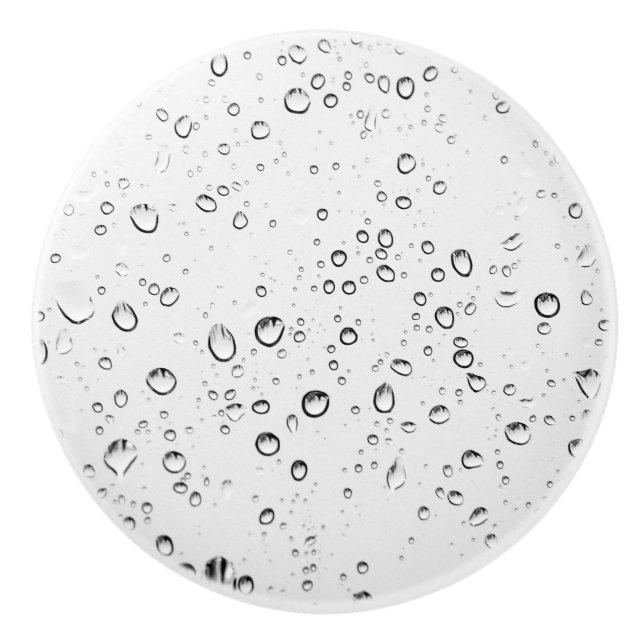 Falling Raindrops Ceramic Knob (Front)