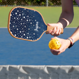 Falling Silver Stars Celestial Custom Pickleball Paddle