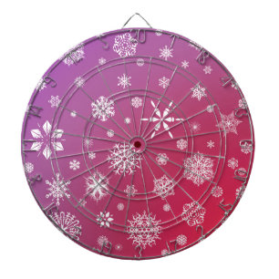 Falling snow dartboard