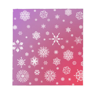 Falling snow notepad