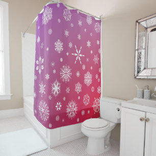 Falling Snow Shower Curtain