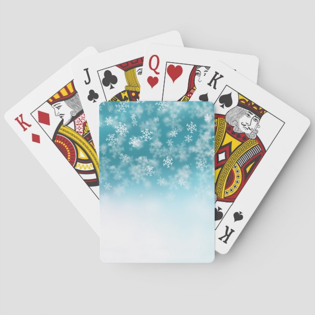 Falling Snowflakes ❄️❄️ Playing Cards (Back)