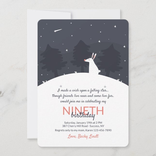 Falling Star Invitation (Front)