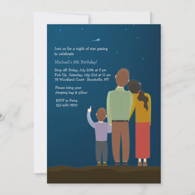 Falling Star Invitation (Front)