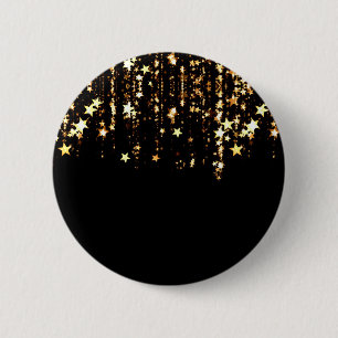 falling stars 6 cm round badge