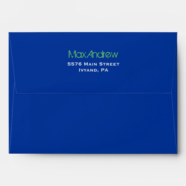 FALLING STARS Bat Mitzvah Invitation Envelope (Back (Top Flap))