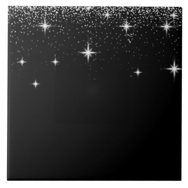 Falling Stars Ceramic Tile (Front)