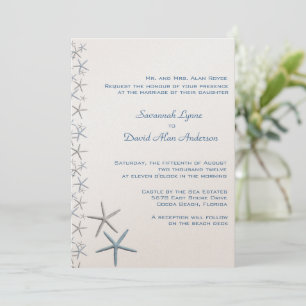 Falling Stars Tropical Wedding Invitations