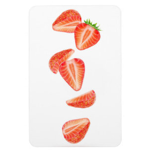 Falling strawberries magnet