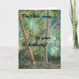 Falling tree Birthday card