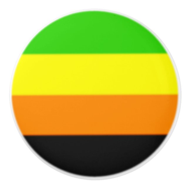 Fallln Aromantic Pride Flag Ceramic Knob (Front)