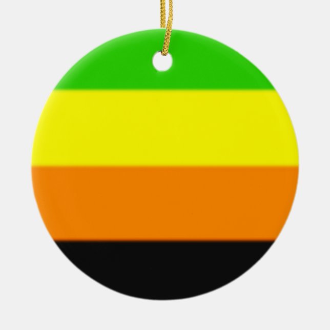 Fallln Aromantic Pride Flag Ceramic Ornament (Front)